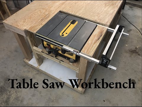 how to build a table saw workbench full project