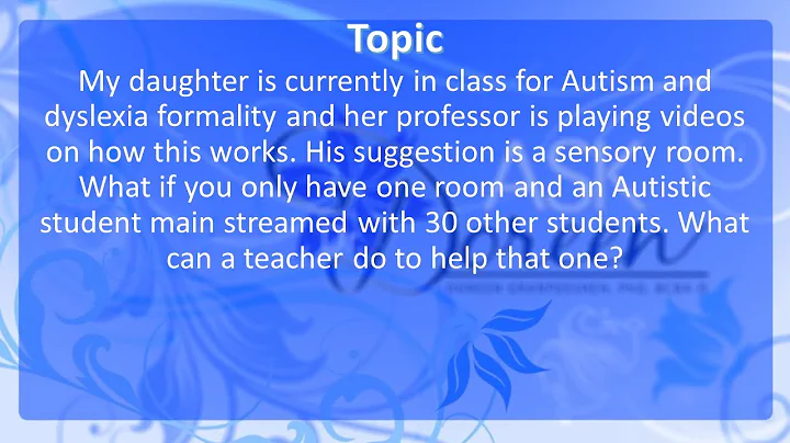 Ask Dr. Doreen: Teachers, Sensory Rooms and Children on the Autism Spectrum