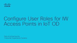 Configure User Roles for Industrial Wireless in IoT OD