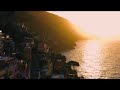 Morning in Positano Italy by Drone - Amalfi coast stock footage