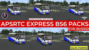 APSRTC EXPRESS BS6 PACKS SALE FOR BUSSID TATA, ASHOK LEYLAND, EICHER MODIFIED & NORMAL