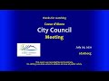 Coeur d&#39;Alene City Council Meeting 7-20-21