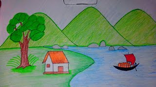 step scenery drawing