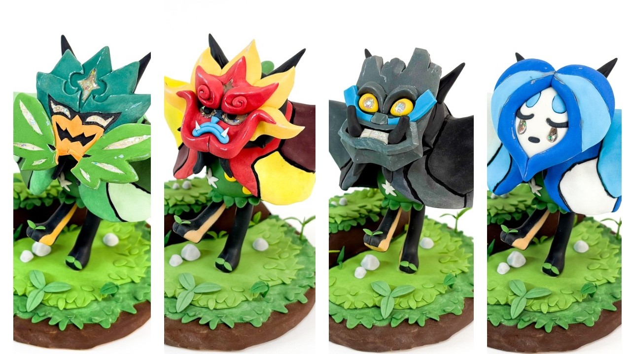 Clay] Making a customizable Ogrepon figure out of clay | Pokémon