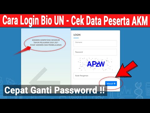 Cara Login dan Ganti Password BIO UN, untuk Mengecek Data Peserta AKM Tahun 2021