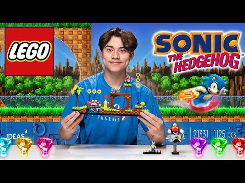 LEGO SONIC THE HEDGEHOG - Green Hill Zone - Set 21331 Time-lapse Speed Build & Review!