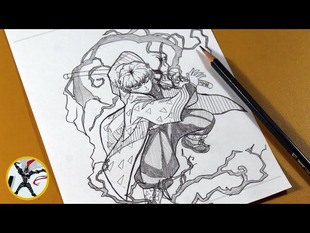 How To Draw Zenitsu Thunderclap And Flash