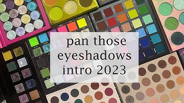 pan those eyeshadows 2023 | intro
