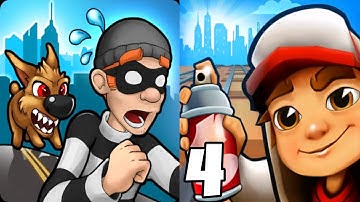 Robbery Bob vs Subway Surfers Part 4