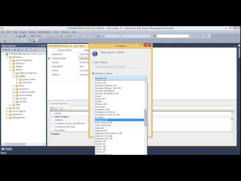 Create Table in SQL Server 2012
