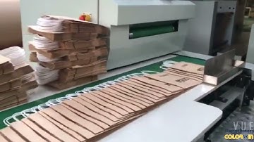 Fully Automatic Paper Bag Making Machine with 2 Colors Printing and Twisted Paper Handles