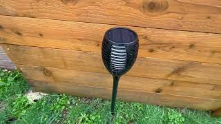 Solar Lights Outdoor, Solar Torch Light with Flickering Flame for Garden Decor, Solar Garden Lights