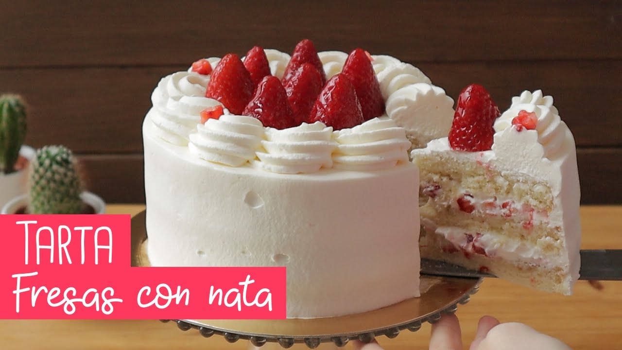 Receta fácil Tarta de Fresas y Nata japonesa | Chocoreto Recetas - YouTube