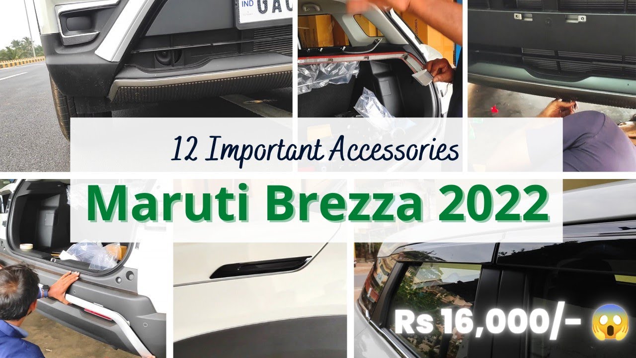 LXI to ZXi NEW MARUTI BREZZA 2022 CAR ACCESSORIES 12 very important just for Rs 16000/-