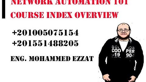 ONELAB Training - Network Automation 101 Index Introduction