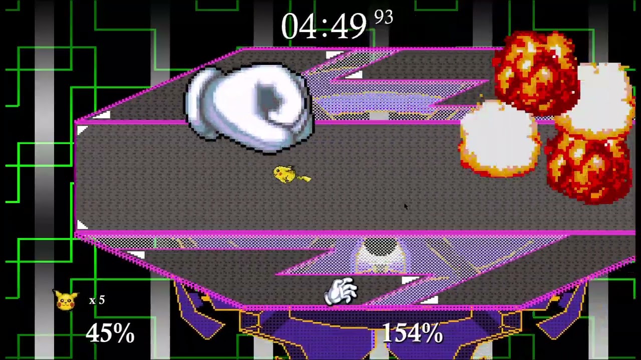 Super Smash Flash — Pikachu VS Master Hand and Crazy Hand - YouTube