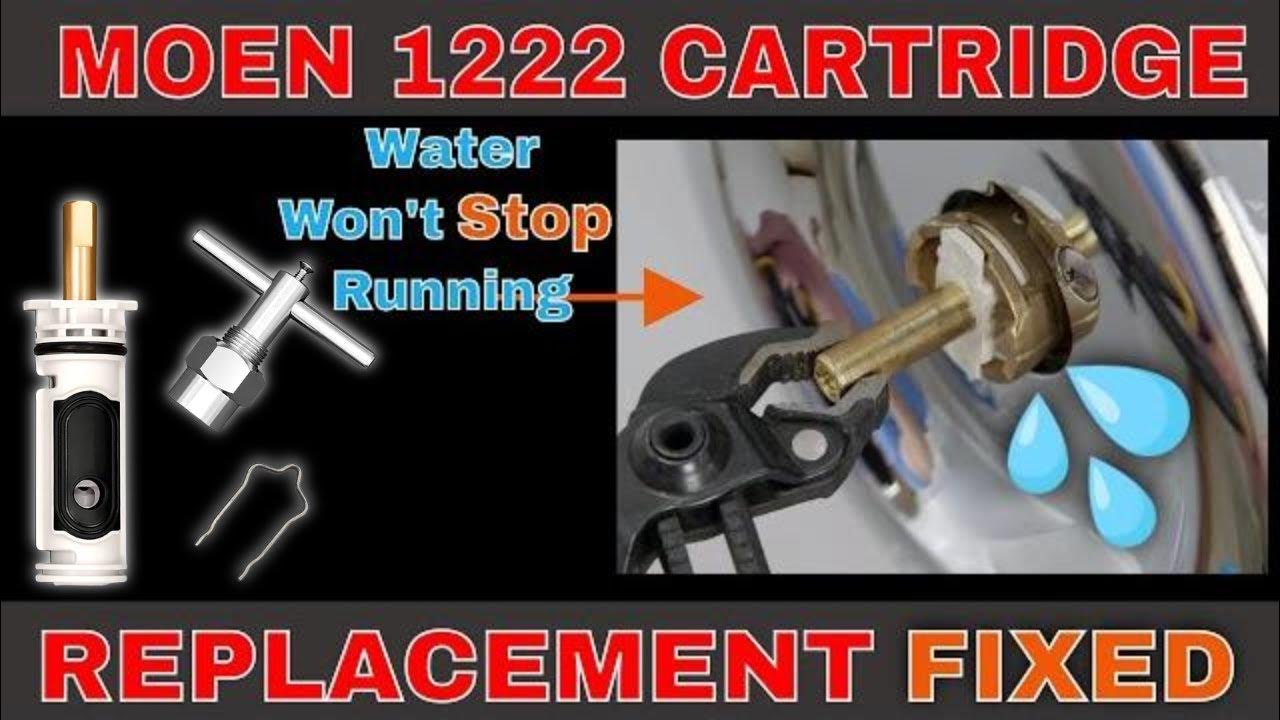 Faucet Repair Shower Bathtub Won't Stop Running Water / Moen 1222