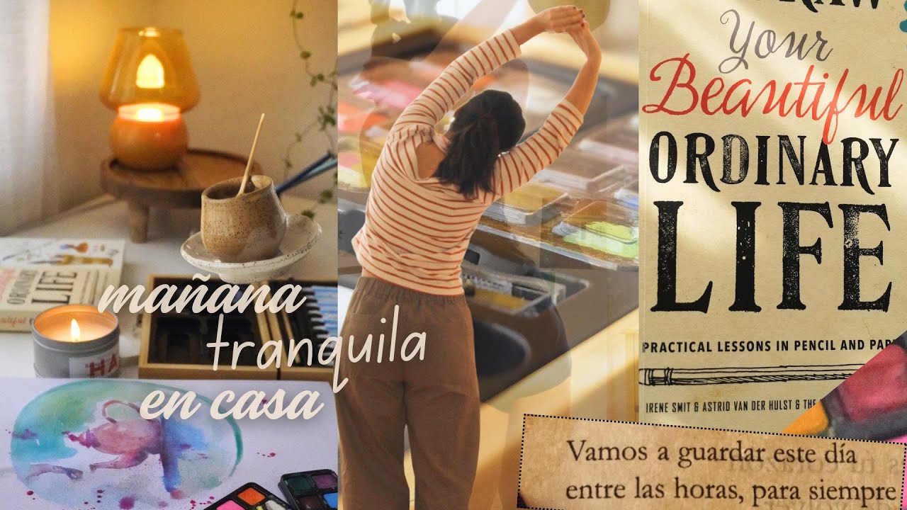 Rutina de mañana tranquila en casa | Slow morning vlog | Workout, desayuno y un ratico de acuarela