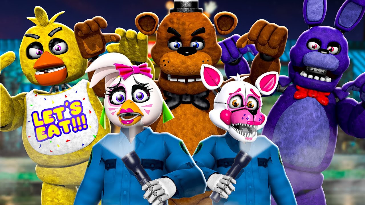 Playing as SECURITY GUARDS in Five Nights At Freddy's Movie Story - YouTube