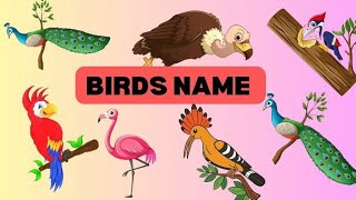 Birds name \/ 20 birds name \/ birds name with spelling pictures #nurseryrhymes #birdsnames #education