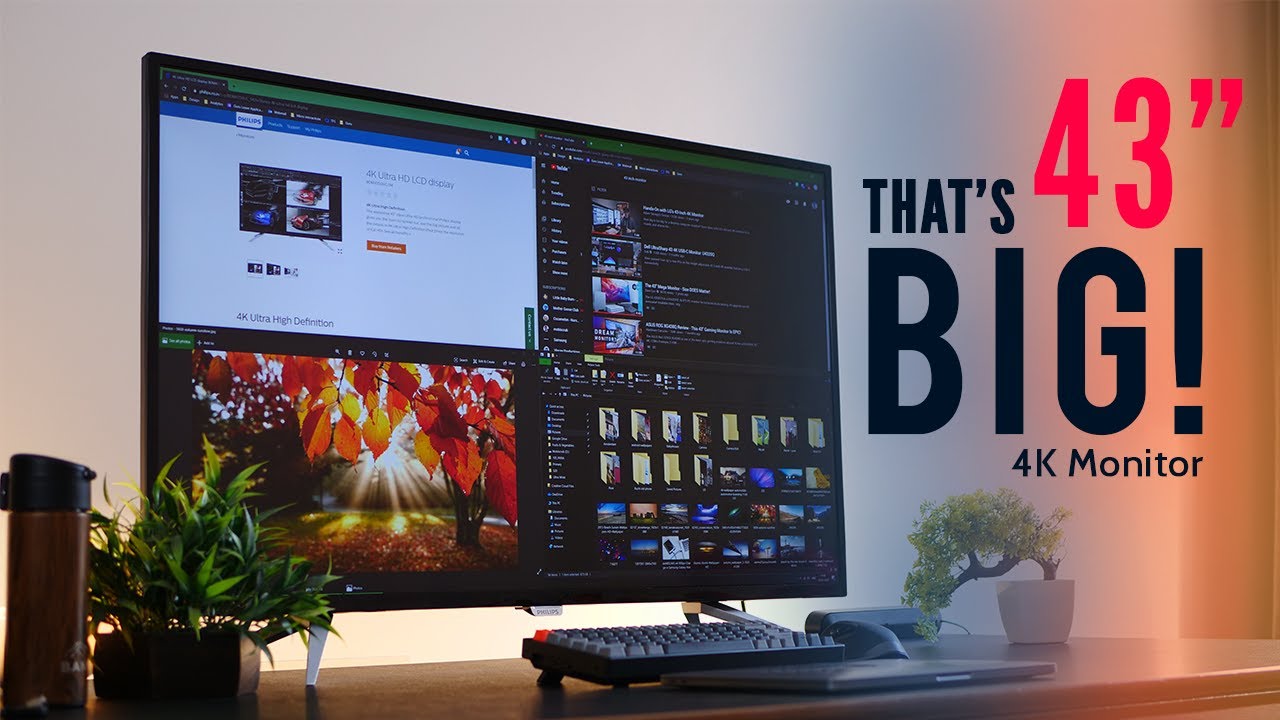 Mega 43 Inch 4k Monitor All About The Size Philips 4k Youtube