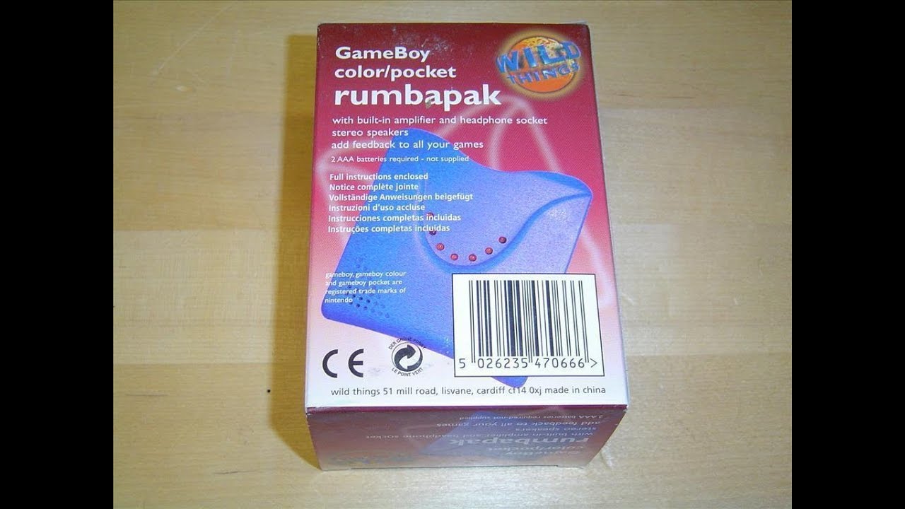 ACCESORIO RUMBAPAK WILD THINGS GAME BOY COLOR Y POCKET YouTube