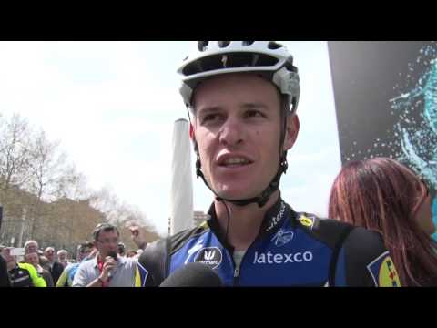 Maxime Bouet au départ de la 2e étape du Tour de Catalogne