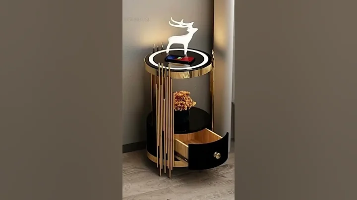 Modern Luxury LED Light Nightstand| Side Table for Bedroom Living| #Shorts