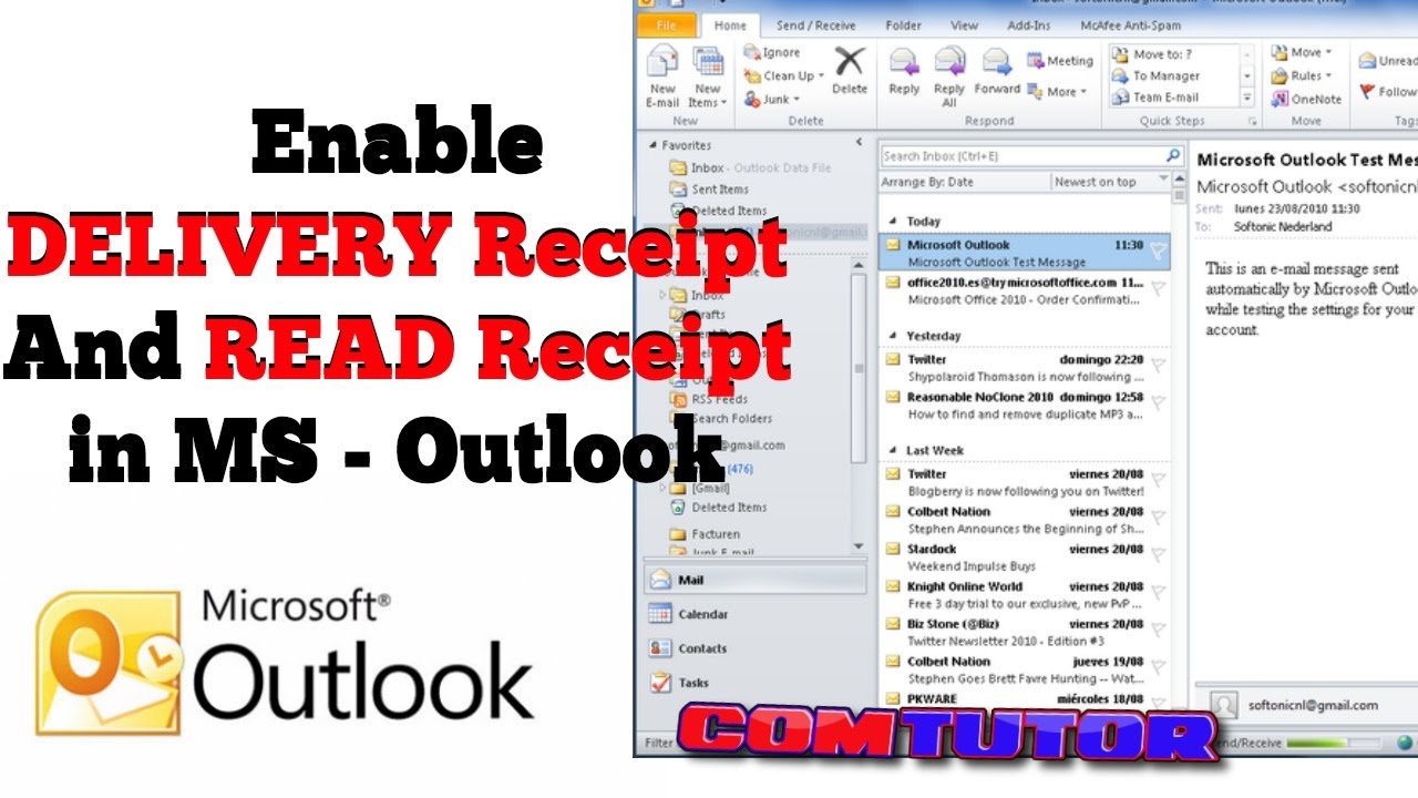 How to Enable DELIVERY And READ Receipt Option in Microsoft Outlook