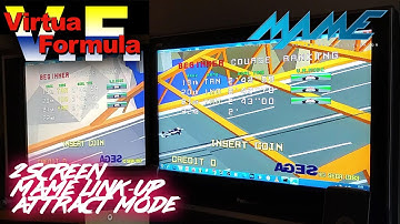 Virtua Formula (Virtua Racing) - 2 Screen MAME link-up Panoramic Attract Mode