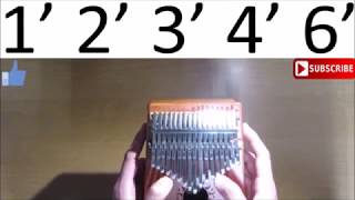 Video thumbnail of "You Are My Sunshine-Kalimba 17 Keys-Easy Practice With Tab"