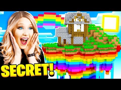 I Found a SECRET Rainbow Minecraft Sky Base!