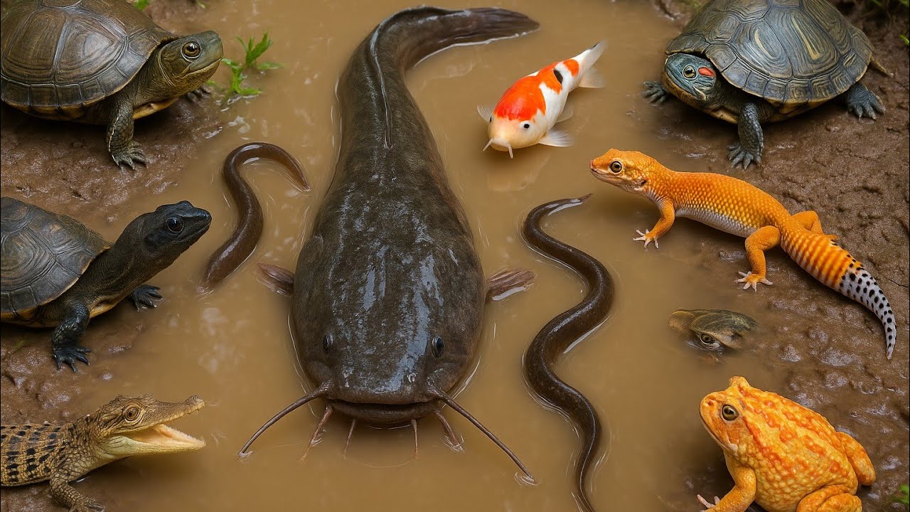 WOW! Giant Catfish Found in a Scary Deep Hole 😱