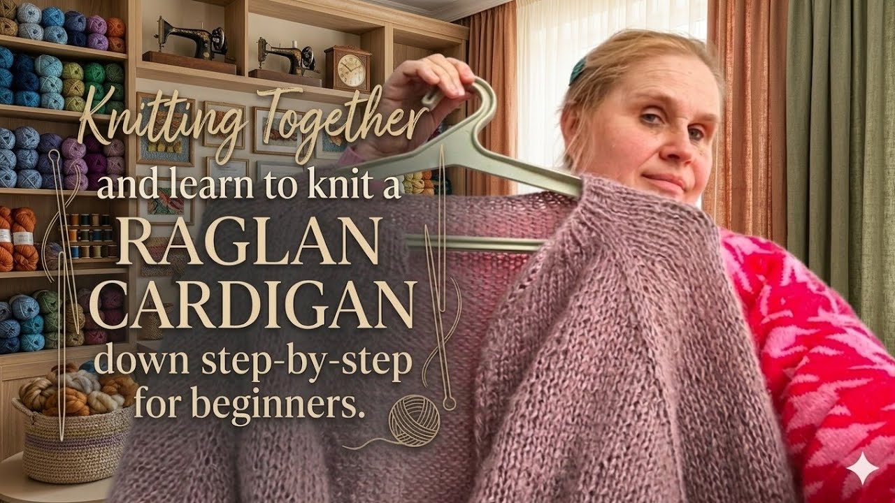 💯👍Seamless Mohair Cardigan | Top-Down Raglan Tutorial for