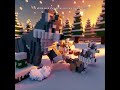 The whole pack showed up - Baby Wolf Snow Pack! Voxel Pals #Shorts