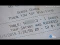 Waiter fired over racist receipts