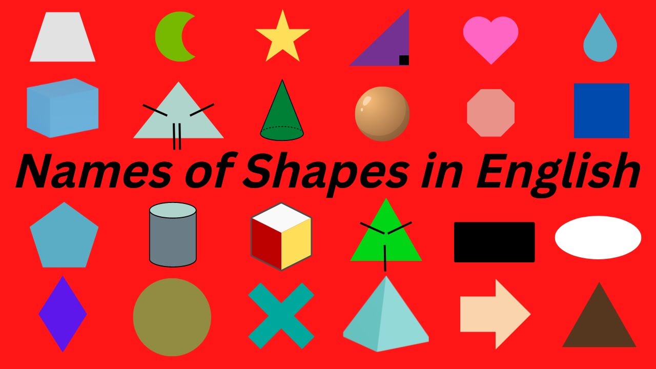 Shapes in English  Names of geometric shapes 