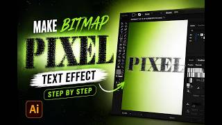 How to create a bitmap text effect on pixel in illustrator2026 #pixelartforyou #illustrator #adobe