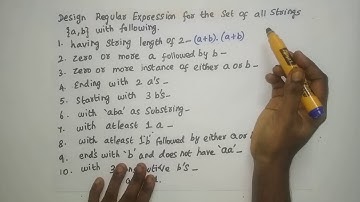 Designing Regular Expression