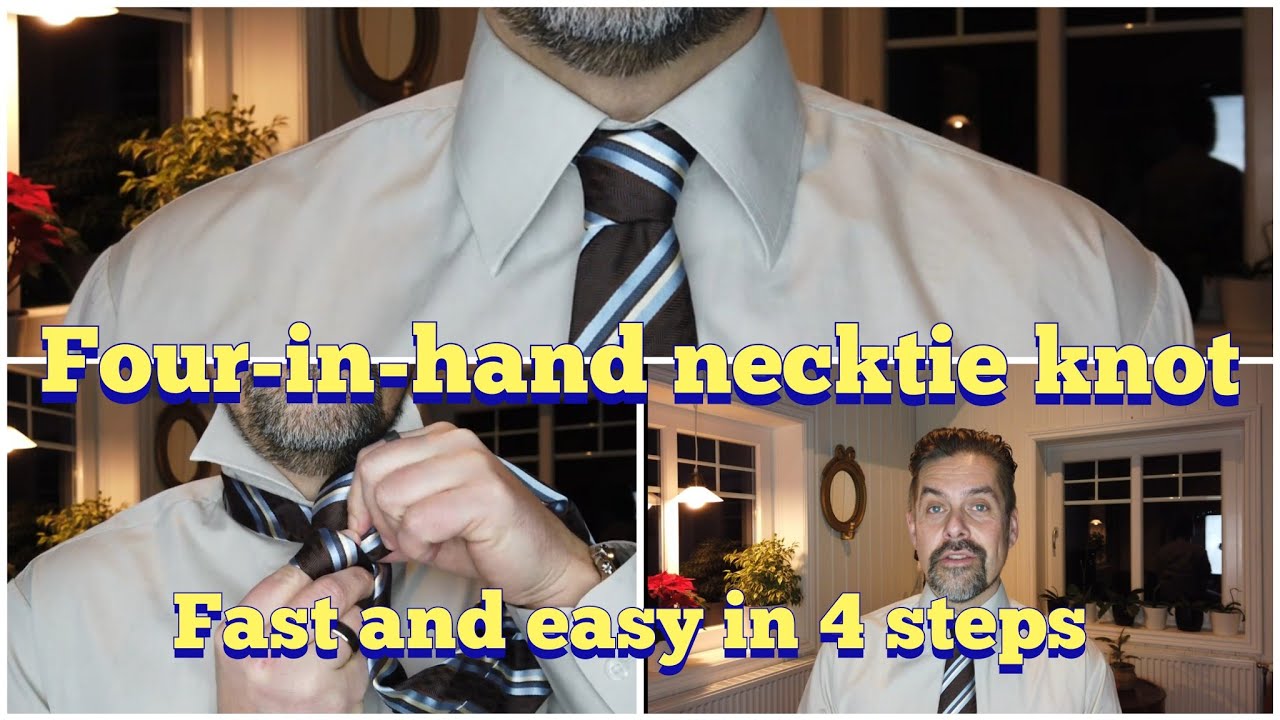 Fourinhand necktie knot, the only tie knot YOU really need. Fast and