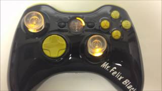 Custom Black and yellow Xbox 360 Controller