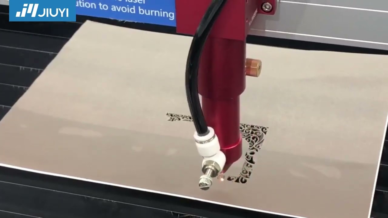 JIUYI Laser Cutter: Intricate Silhouette Cut on Cardstock 