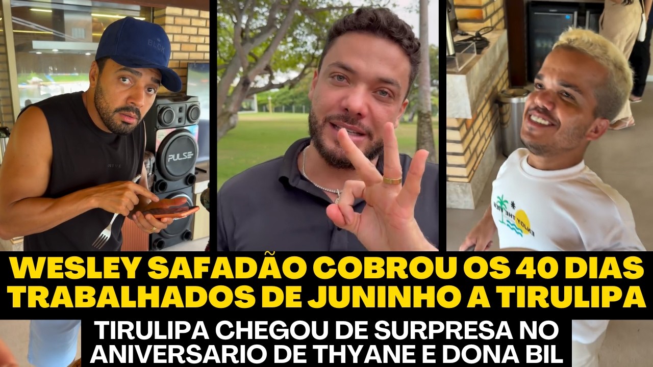 WESLEY SAFADÃO PEGA PESADO E COBRA TIRULIPA POR 40 DIAS QUE JUNINHO ANÃO TRABALHOU E NÃO RECEBEU
