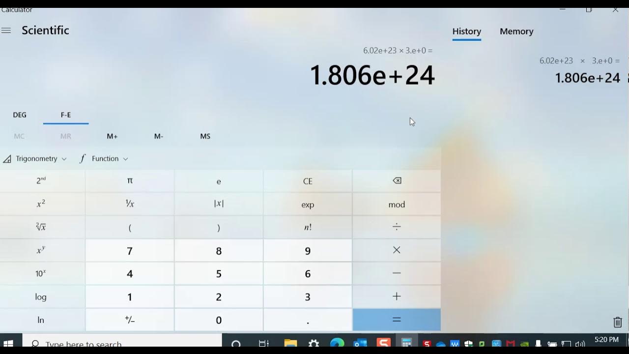 How to use scientific calculator on windows 10 YouTube