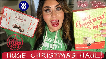 HUGE TRADER JOES CHRISTMAS HAUL & TASTE TEST!!! | WW | WEIGHT WATCHERS!