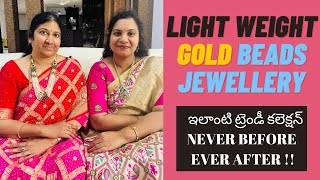 Beautiful Light Weight Beads Collection | Trendy Gold Jewellery | Mee sandhya #jewellerycollection