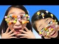 爆笑！お菓子を楽しく食べる！アクセサリーになったおやつタイム❤︎きらりゆう❤︎