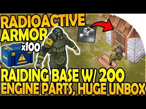 RADIOACTIVE ARMOR - 200 ENGINE PARTS in BASE RAID - Last Day On Earth Survival 1.7.12 Update