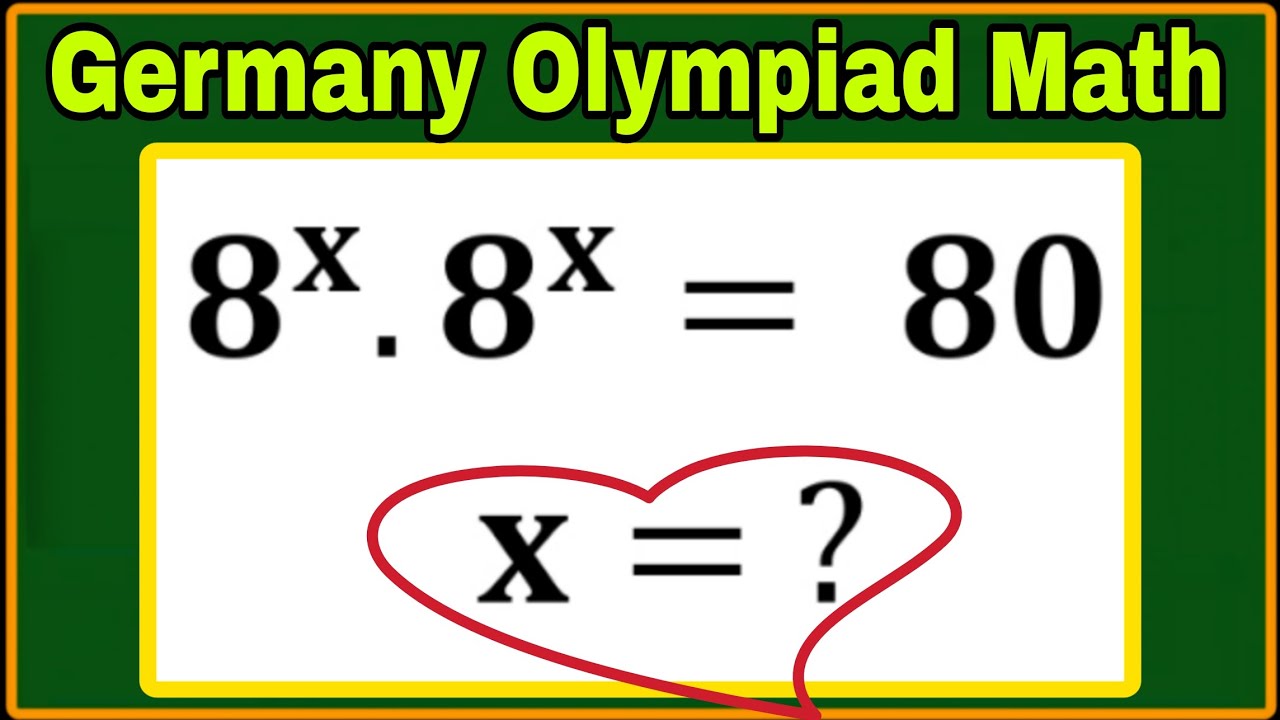 Germany| An Amazing Algebra Olympiad Math Problem| Tricky Math Problem| Can you solve this? 