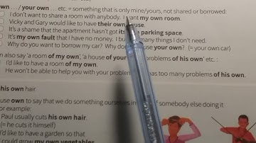 a friend of mine  my own house          on my own/ by myself